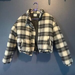 Plaid Jacket - Black and Gray